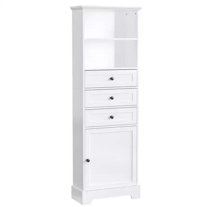 Armario de almacenamiento vertical Whisen con cajones y estantes ajustables para baño, estudio, oficina e interiores