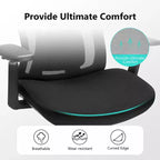 Silla de oficina ergonómica con reposacabezas 3D, apoyabrazos 2D, respaldo de malla, reclinación de 135 grados, silla de escritorio con capacidad de 330 lb y soporte lumbar dinámico