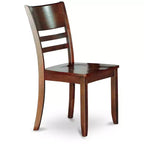 HomeStock Silla de comedor Mediterranean Mingle con asiento de madera, juego de 2
