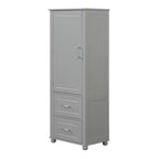 Whisen Mueble Alto de Almacenamiento para Baño, Armario Independiente con Dos Cajones y Estante Ajustable