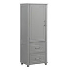 Whisen Mueble Alto de Almacenamiento para Baño, Armario Independiente con Dos Cajones y Estante Ajustable