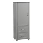 Whisen Mueble Alto de Almacenamiento para Baño, Armario Independiente con Dos Cajones y Estante Ajustable