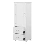 Whisen Mueble Alto de Almacenamiento para Baño, Armario Independiente con Dos Cajones y Estante Ajustable