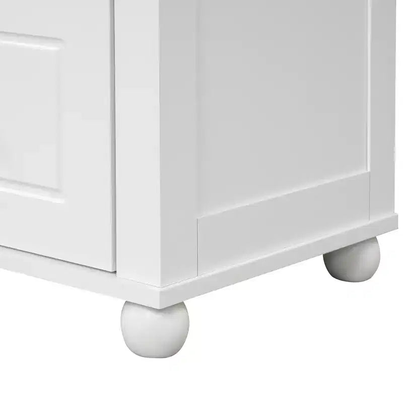 Whisen Mueble Alto de Almacenamiento para Baño, Armario Independiente con Dos Cajones y Estante Ajustable