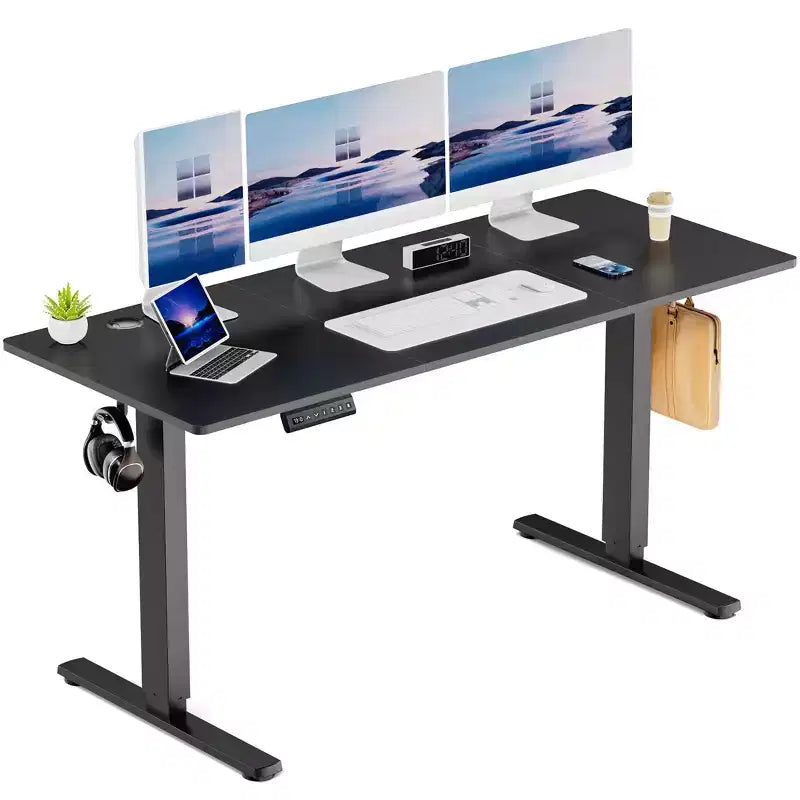 JIONJOY 63 Electric Standing Desk - 3-Panel Splice Design, Height Adjustable Workstation with Memory Presets, Quiet Motor