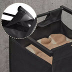 Cesto clasificador de ropa de 45.7 x 13 x 28.4 pulgadas, almacenamiento de cesta de ropa, clasificador de ropa con 4 bolsas extraíbles, estante, estructura de metal, (40L)