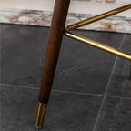 Roundhill Furniture Nevis Taburete de mostrador moderno de mediados de siglo de cuero sintético con ribete capitoné de cabeza de clavo, rosa, juego de 2
