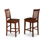 Juego de comedor HomeStock de altura de barra con acabado caoba