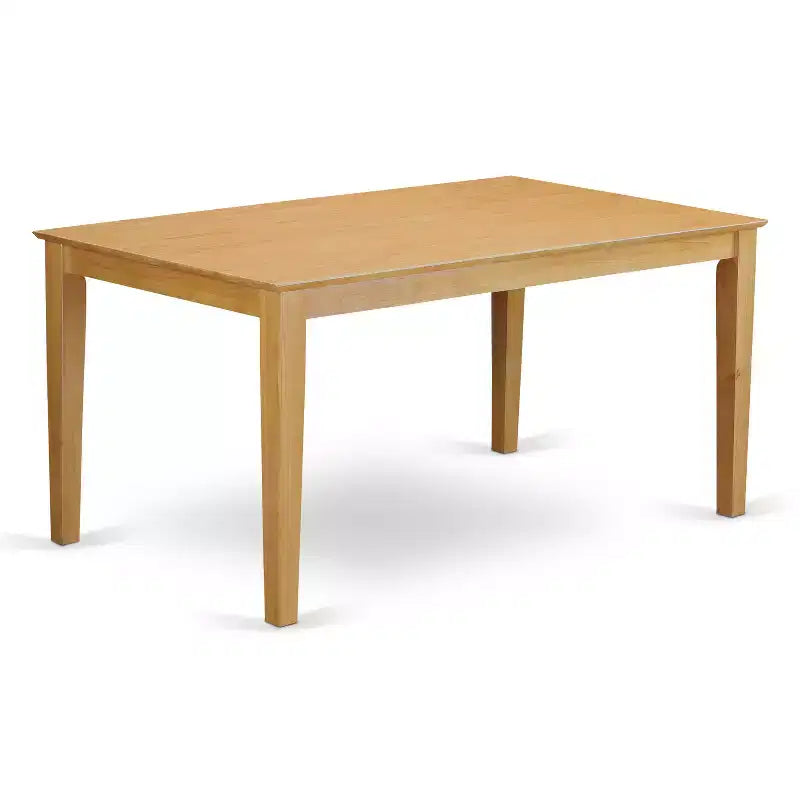 Juego de comedor de mesa y sillas de madera dura asiática, acabado roble