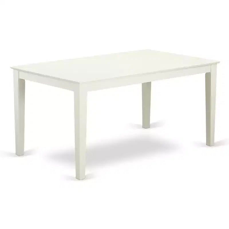 Juego de mesa de comedor moderno HomeStock de 6 piezas, blanco lino