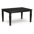 Juego de comedor HomeStock de 7 piezas, moderno, acabado negro