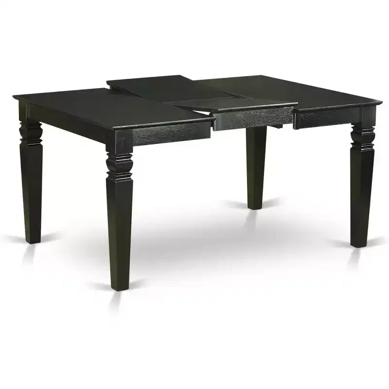 Juego de comedor HomeStock de 7 piezas, moderno, acabado negro