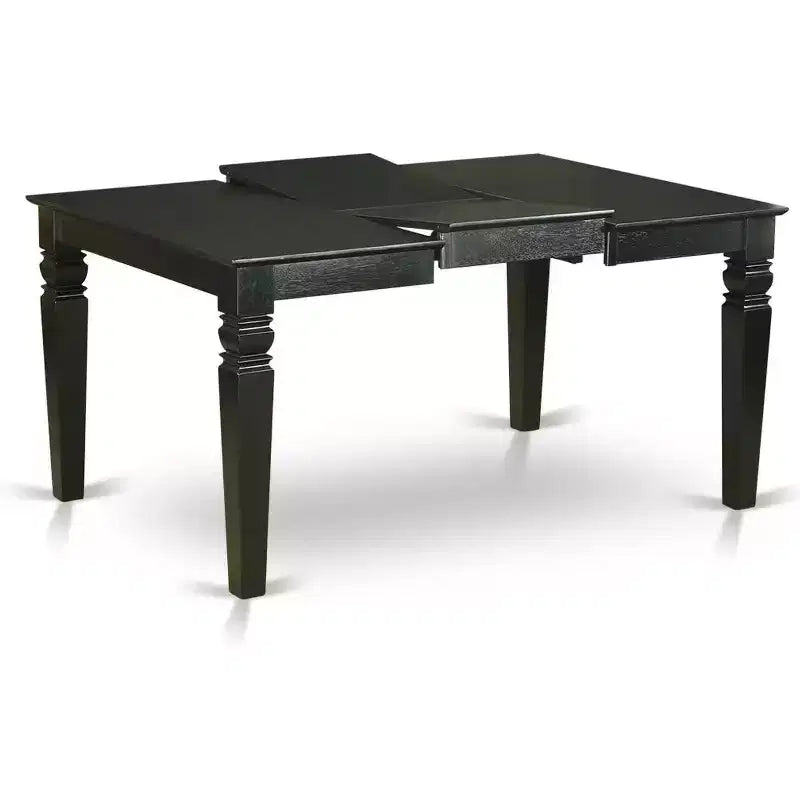 Juego de comedor HomeStock de 7 piezas, moderno, acabado negro