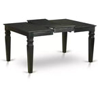 Juego de comedor HomeStock de 7 piezas, moderno, acabado negro