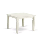 Juego de muebles de comedor HomeStock de 6 piezas, mesa rectangular y sillas, blanco lino