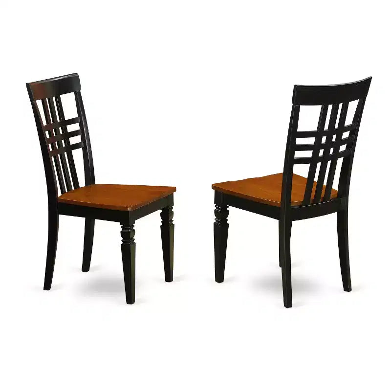 Juego de comedor HomeStock de 5 piezas, mesa rectangular con sillas, negro cereza