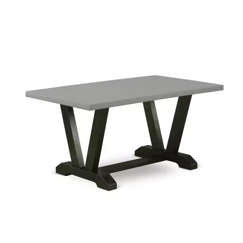 Juego de mesa de comedor rectangular multicolor de 7 piezas HomeStock con sillas de tela de lino
