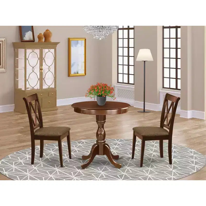 Juego de mesa de comedor redonda HomeStock estilo moderno