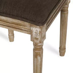 Christopher Knight Home Sillas de comedor tapizadas de madera y mimbre estilo rústico francés Brownell (Juego de 4)