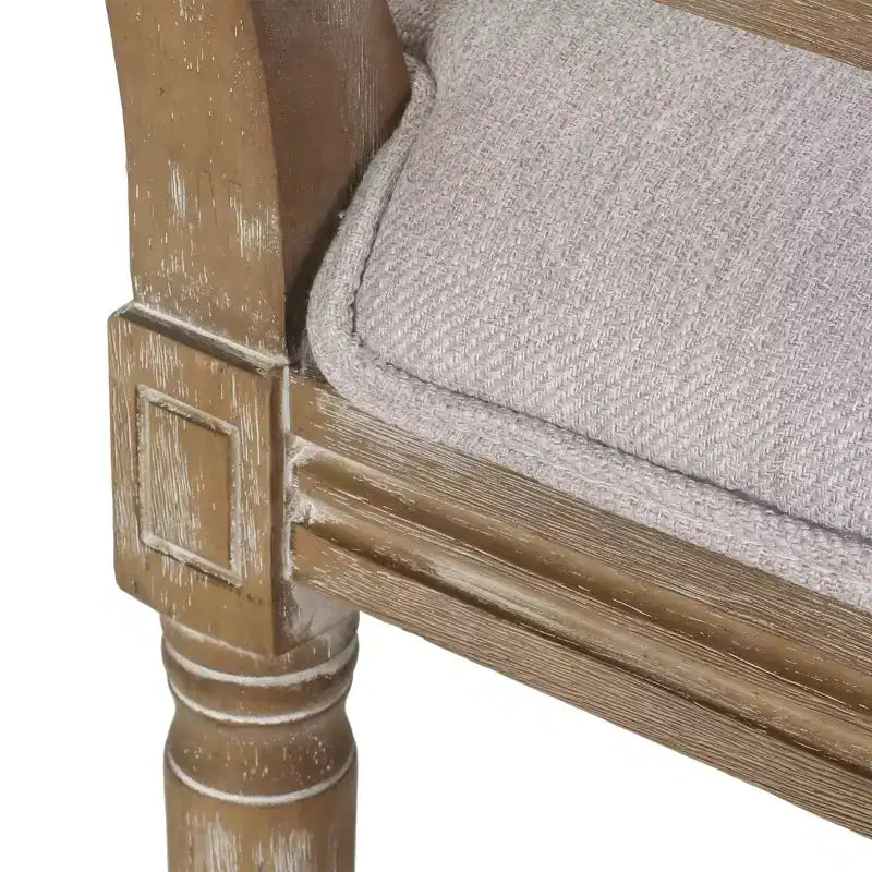 Christopher Knight Home Sillas de comedor tapizadas de madera y mimbre estilo rústico francés Brownell (Juego de 4)
