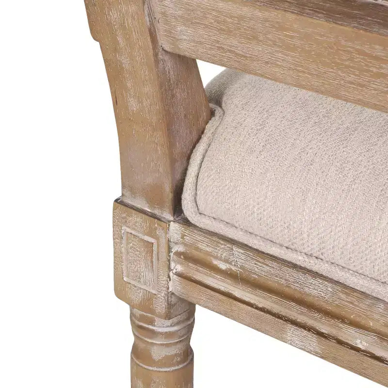 Christopher Knight Home Sillas de comedor tapizadas de madera y mimbre estilo rústico francés Brownell (Juego de 4)