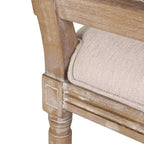 Christopher Knight Home Sillas de comedor tapizadas de madera y mimbre estilo rústico francés Brownell (Juego de 4)