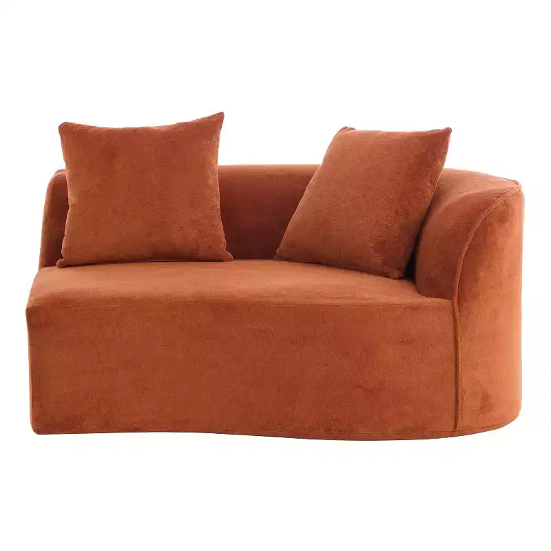 Christopher Knight Home Hailey Sofá seccional curvo moderno tapizado en bouclé de 126" y 5 plazas con almohadas