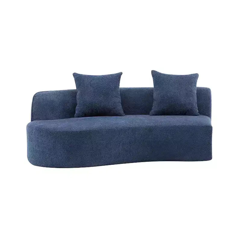 Christopher Knight Home Hailey Sofá seccional curvo moderno tapizado en bouclé de 126" y 5 plazas con almohadas