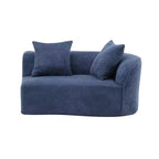 Christopher Knight Home Hailey Sofá seccional curvo moderno tapizado en bouclé de 126" y 5 plazas con almohadas