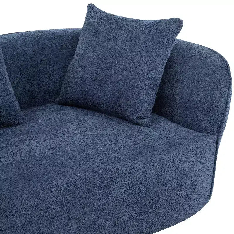 Christopher Knight Home Hailey Sofá seccional curvo moderno tapizado en bouclé de 126" y 5 plazas con almohadas