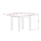 Mesa rectangular HomeStock de 30x48 con 2 alas abatibles