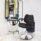 BestMassage Sillón de barbero para peluquería con bomba hidráulica giratoria 360 grados