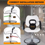 BestMassage Sillón de barbero para peluquería con bomba hidráulica giratoria 360 grados