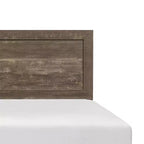 Cama de panel de madera tamaño completo GDFStudio Geoffrey rústica marrón