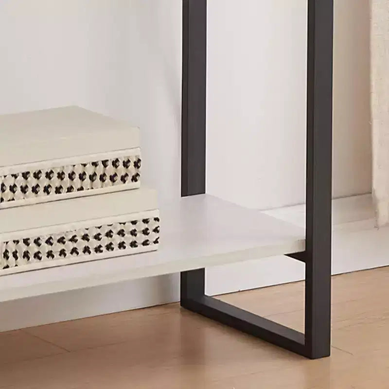 Mesa Consola Kings Brand Furniture con Estantes - Mesa Moderna de Sofá de Metal y Madera para Sala de Estar, Entrada, Pasillo, Vestíbulo