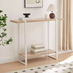 Mesa Consola Kings Brand Furniture con Estantes - Mesa Moderna de Sofá de Metal y Madera para Sala de Estar, Entrada, Pasillo, Vestíbulo