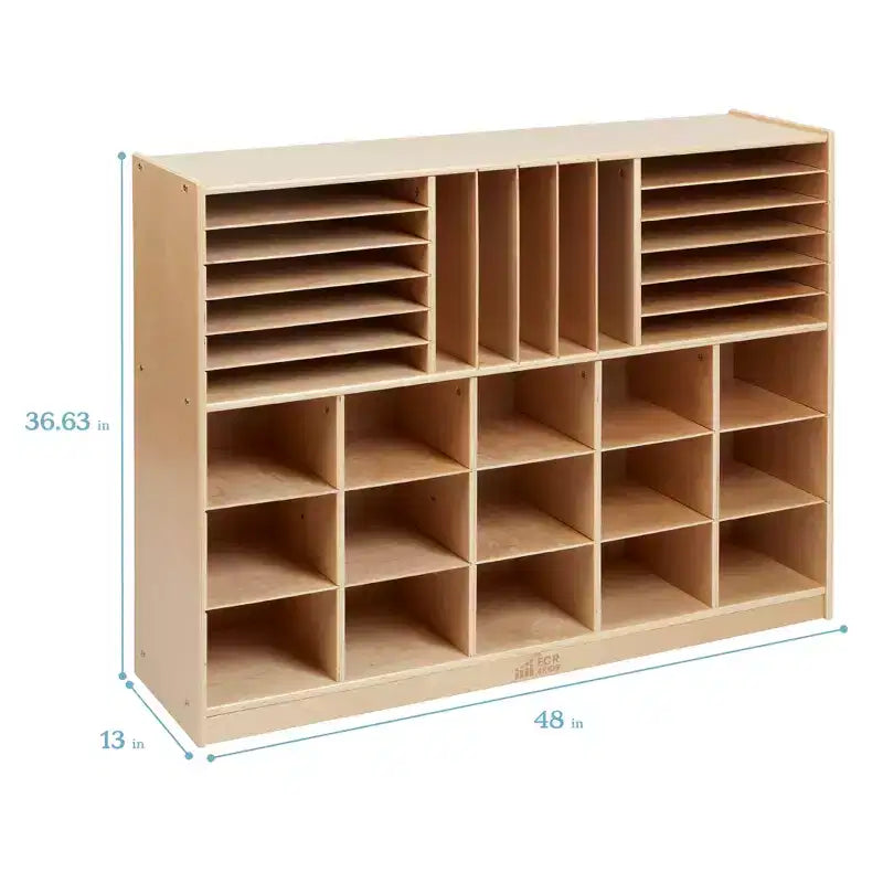 ECR4Kids Gabinete Móvil Multisección con Compartimentos de Almacenamiento, Muebles para Niños