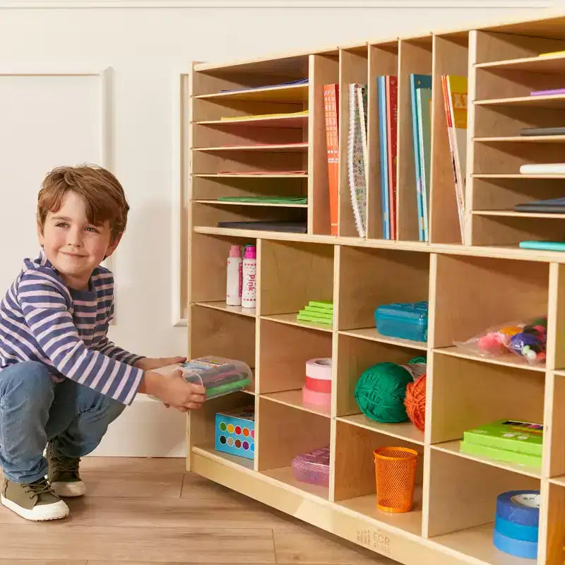 ECR4Kids Gabinete Móvil Multisección con Compartimentos de Almacenamiento, Muebles para Niños