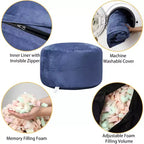 Puff de terciopelo de 1,20 m, redondo y relleno de espuma para adultos y adolescentes, asiento de felpa suave para sala de estar, dormitorio o zonas de descanso