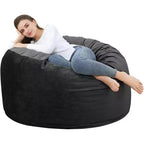 Puff de terciopelo de 1,20 m, redondo y relleno de espuma para adultos y adolescentes, asiento de felpa suave para sala de estar, dormitorio o zonas de descanso