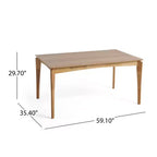Christopher Knight Home Laila - Juego de comedor de 5 piezas de madera de caucho de estilo moderno de mediados de siglo con cojines