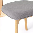 Christopher Knight Home Laila - Juego de comedor de 5 piezas de madera de caucho de estilo moderno de mediados de siglo con cojines
