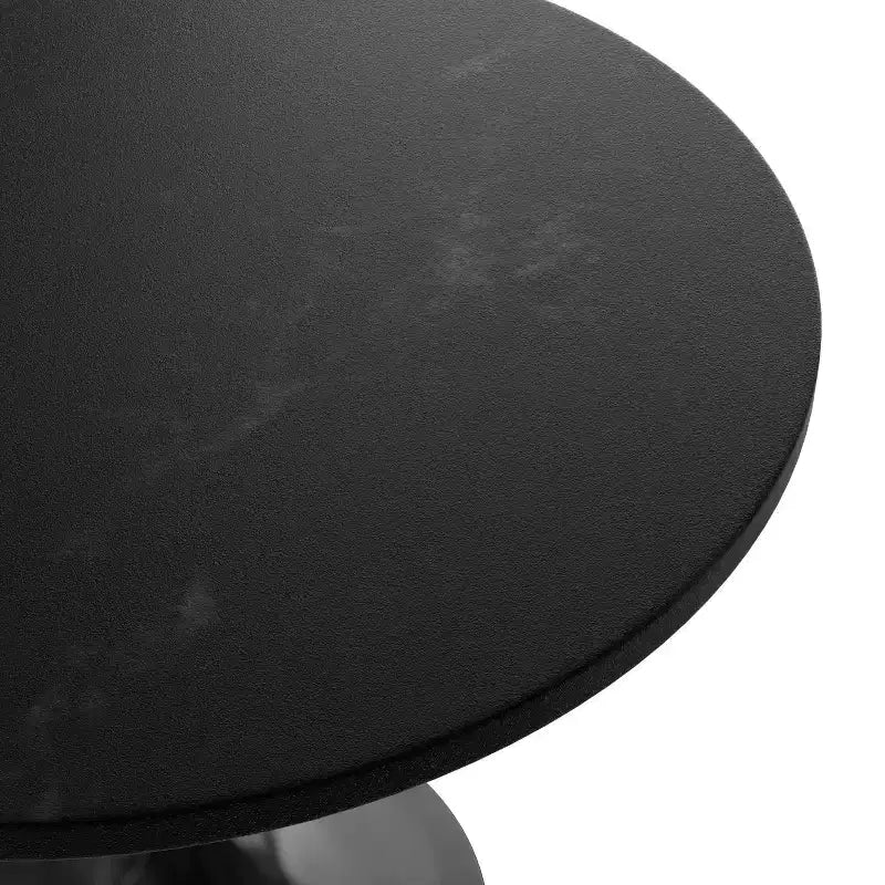 Juego de comedor de 5 piezas LeisureMod Verve con mesa de comedor redonda de 36 pulgadas con tapa de MDF negra y 4 sillas de comedor