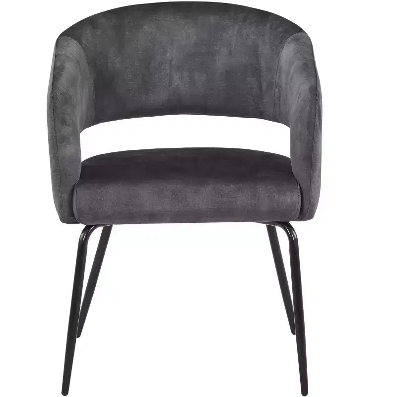 Juego de comedor de 5 piezas LeisureMod Verve con mesa de comedor redonda de 36 pulgadas con tapa de MDF negra y 4 sillas de comedor