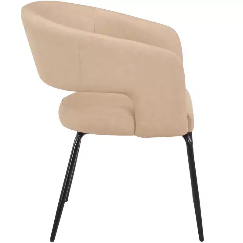 Juego de comedor de 5 piezas LeisureMod Verve con mesa de comedor redonda de 36 pulgadas con tapa de MDF negra y 4 sillas de comedor