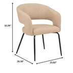 Juego de comedor de 5 piezas LeisureMod Verve con mesa de comedor redonda de 36 pulgadas con tapa de MDF negra y 4 sillas de comedor