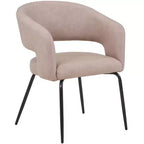 Juego de comedor de 5 piezas LeisureMod Verve con mesa de comedor redonda de 36 pulgadas con tapa de MDF negra y 4 sillas de comedor