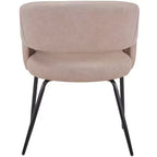 Juego de comedor de 5 piezas LeisureMod Verve con mesa de comedor redonda de 36 pulgadas con tapa de MDF negra y 4 sillas de comedor