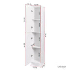 CLIHOME Gabinetes de almacenamiento decorativos independientes de 2 puertas con estantes ajustables