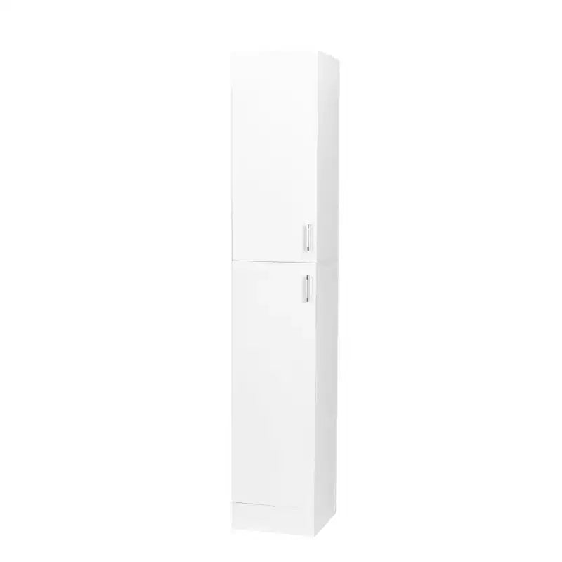 CLIHOME Gabinetes de almacenamiento decorativos independientes de 2 puertas con estantes ajustables